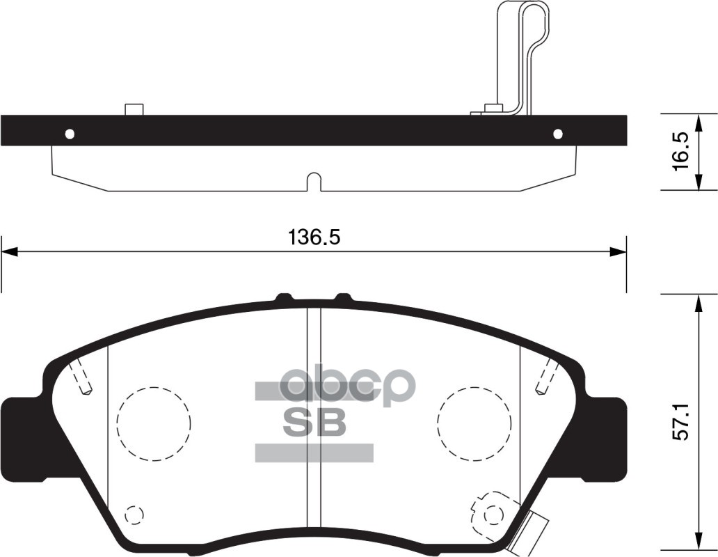 Колодки передние SANGSIN BRAKE SP1435